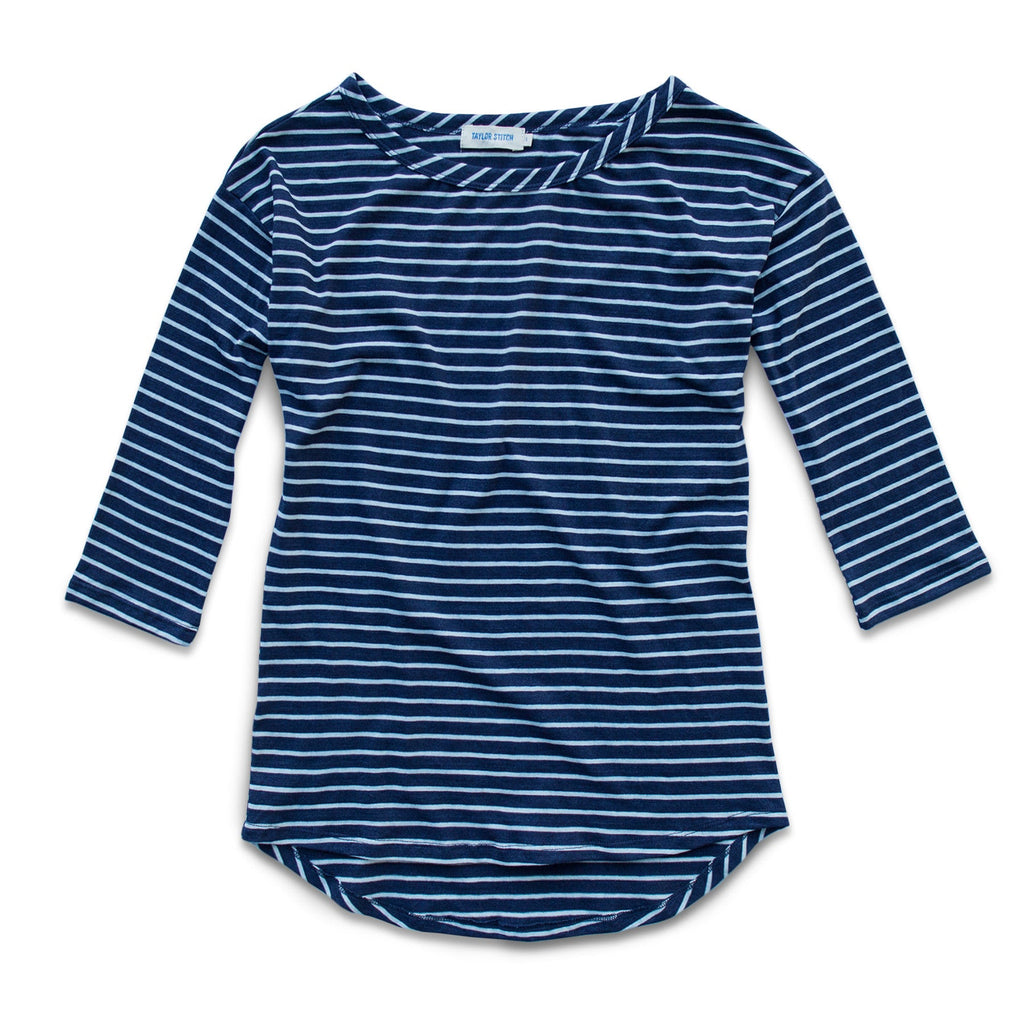 Indigo & White Stripe Dress Q47801