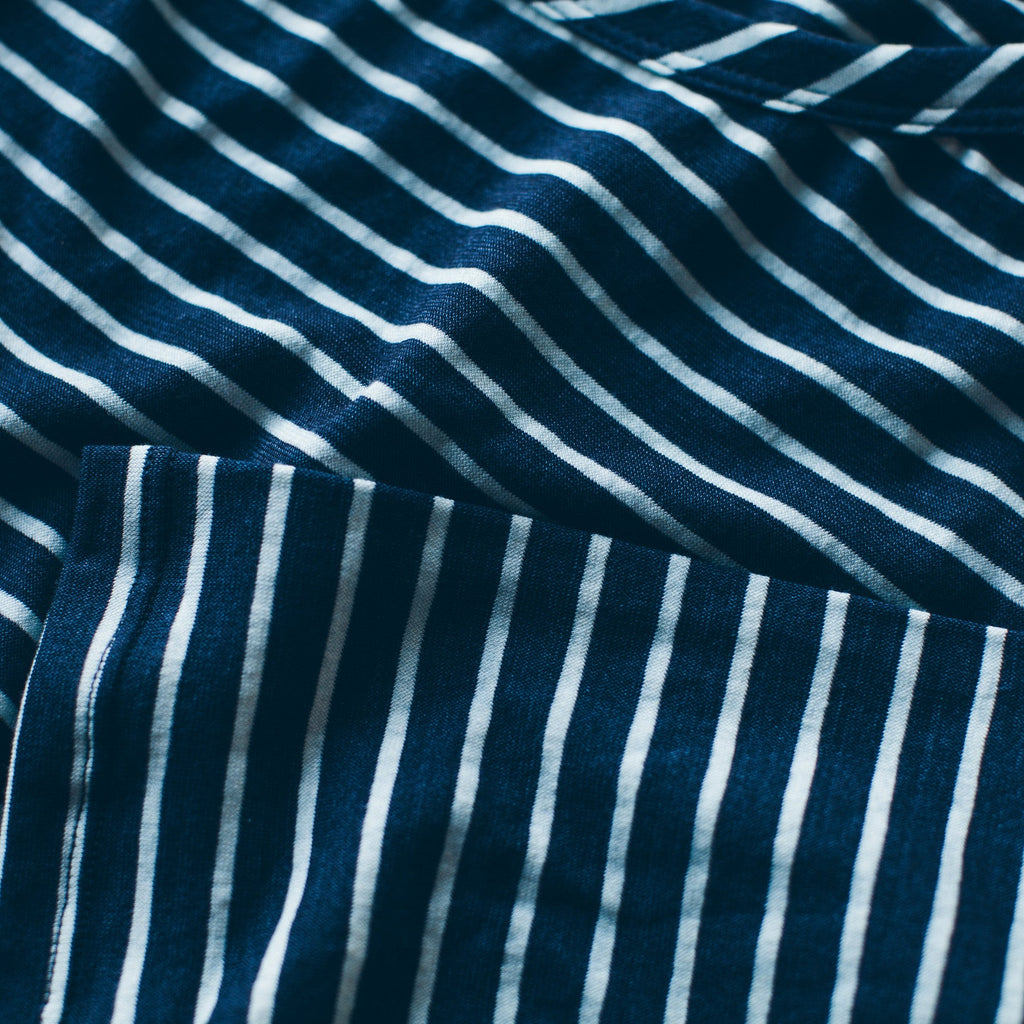 Indigo & White Stripe Dress Q47801