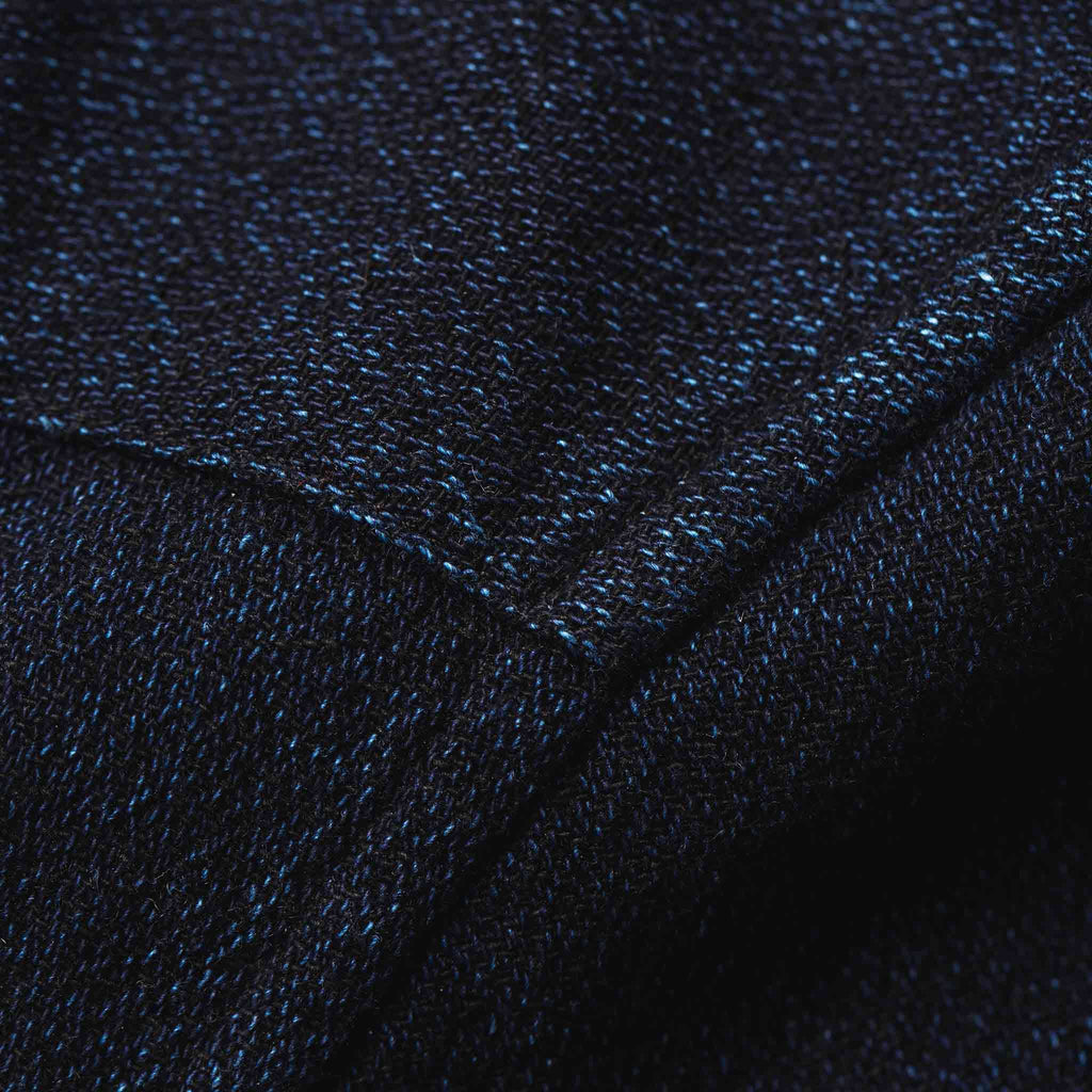 The Western Shirt in Indigo Crepe