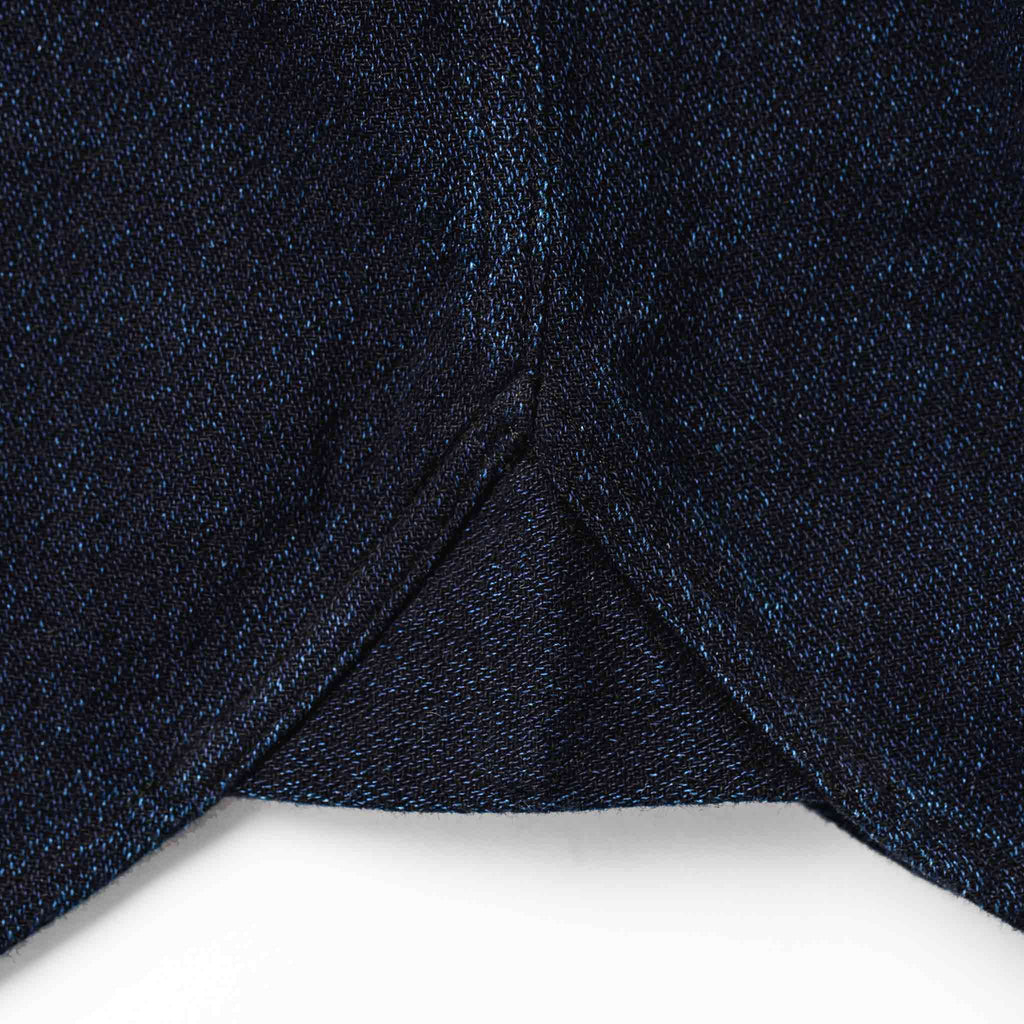 The Western Shirt in Indigo Crepe