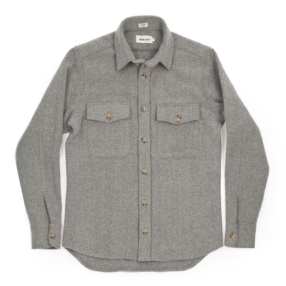 Ash Melton Wool Shirt Jacket D212