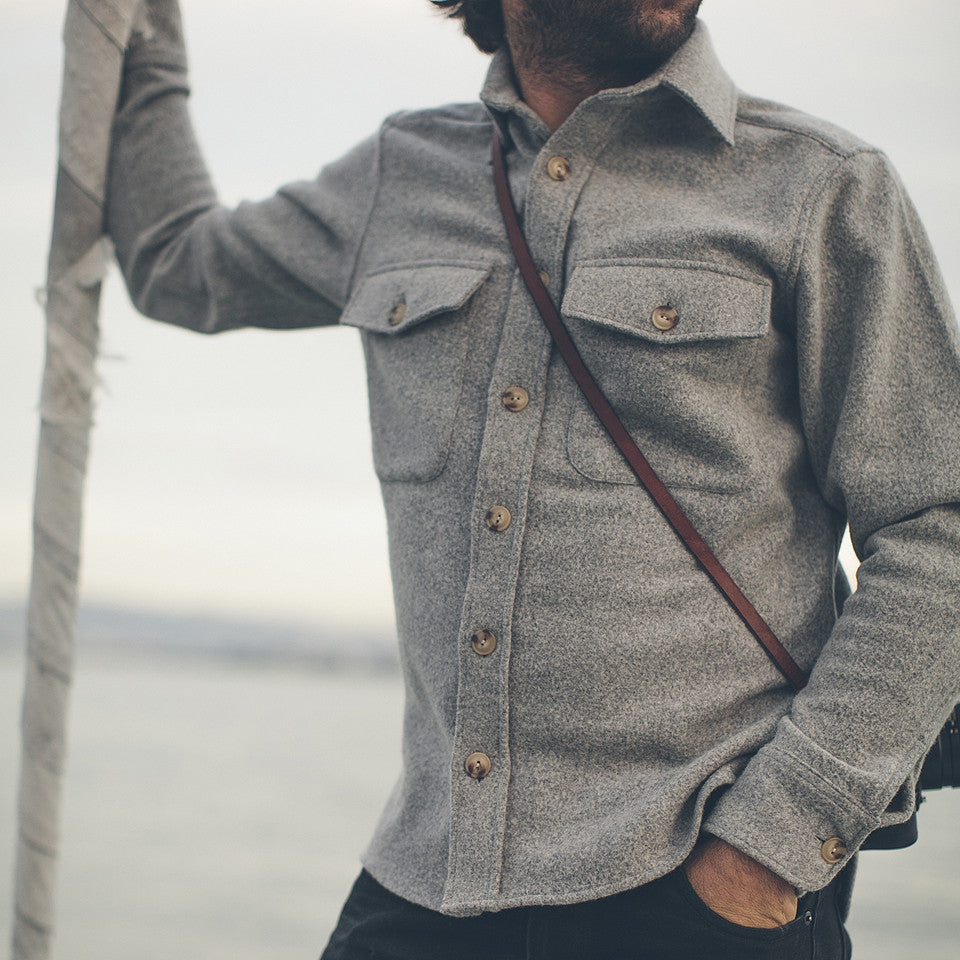 Ash Melton Wool Shirt Jacket D212