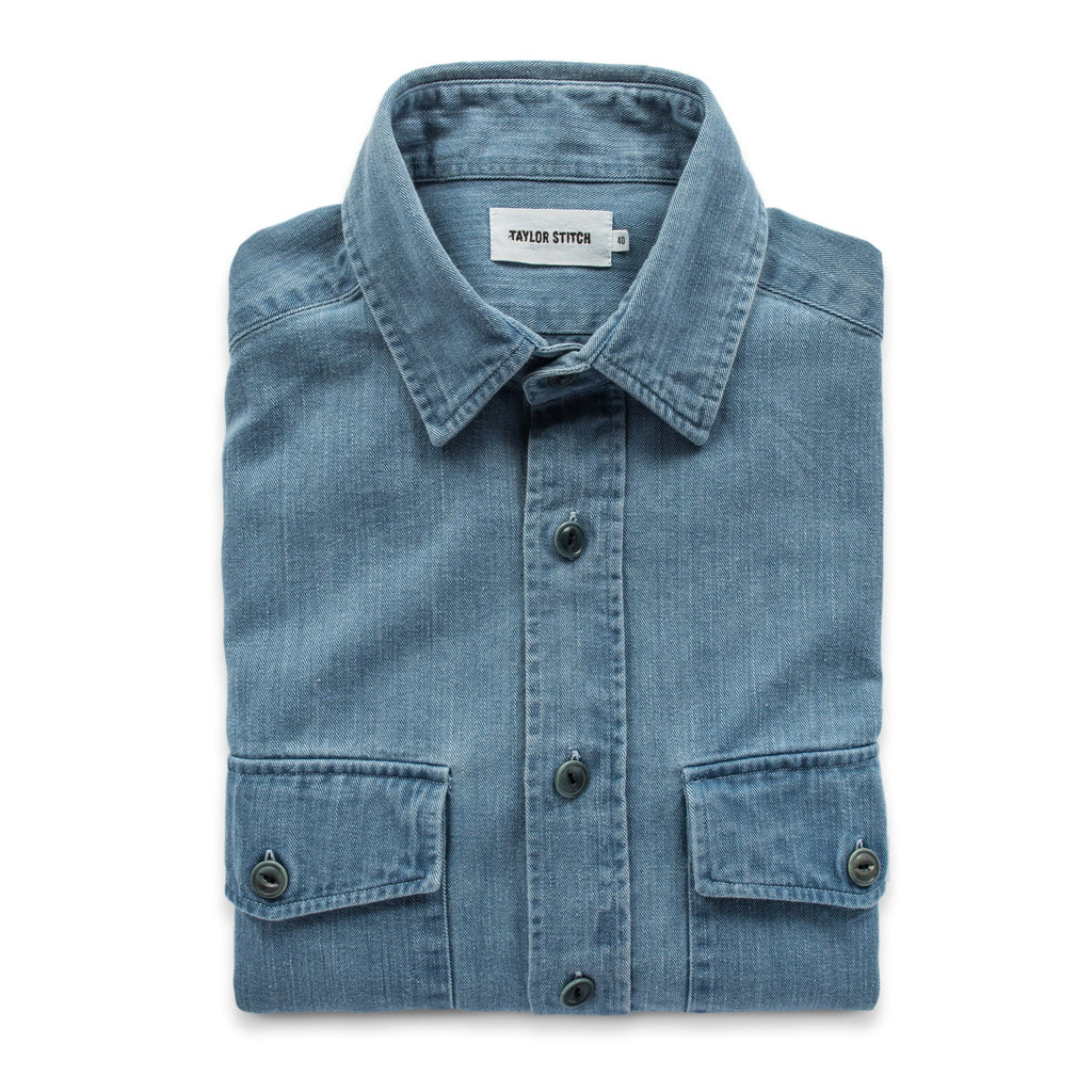 Sun Bleached Indigo Shirt Jacket A650917