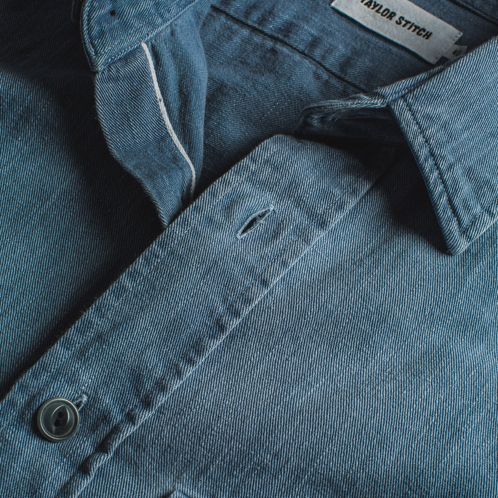 Sun Bleached Indigo Shirt Jacket A650917