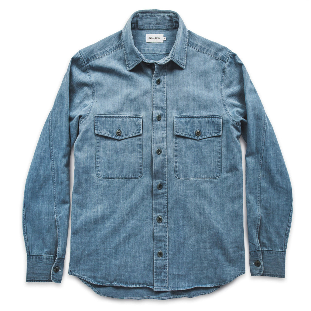 Sun Bleached Indigo Shirt Jacket A650917