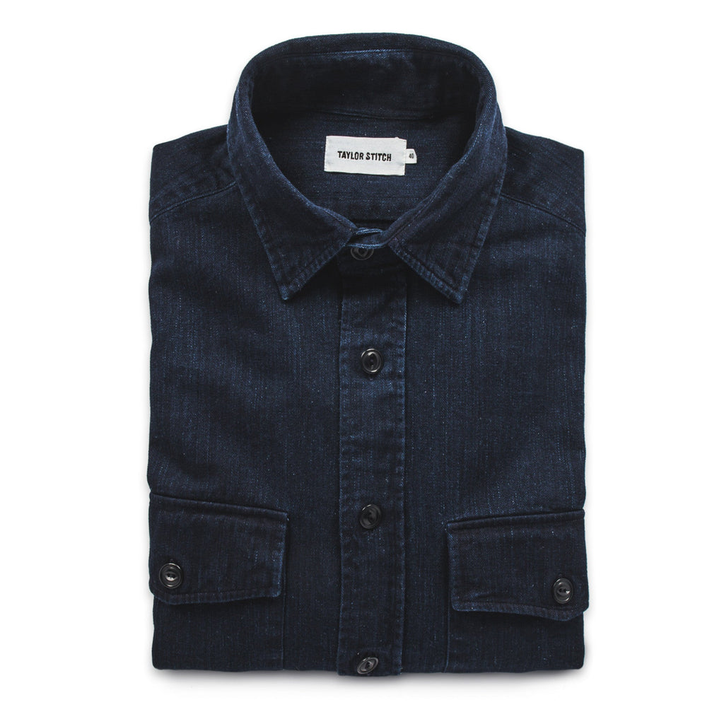 Sea Washed Indigo Shirt Jacket C988