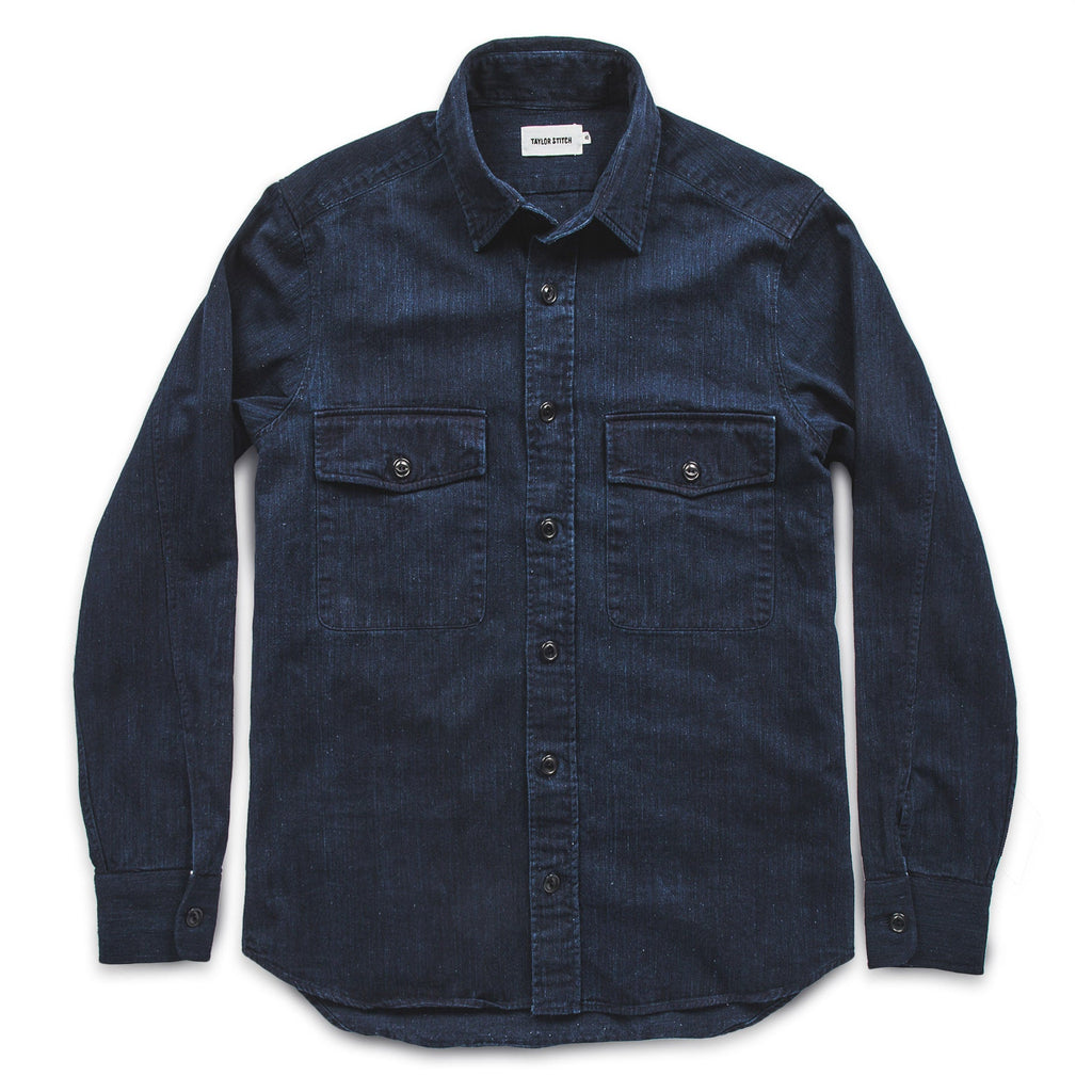 Sea Washed Indigo Shirt Jacket C988