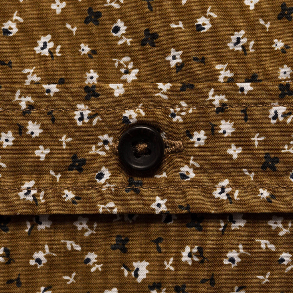 The Short Sleeve Bandit in Fatigue Brown Mini Floral