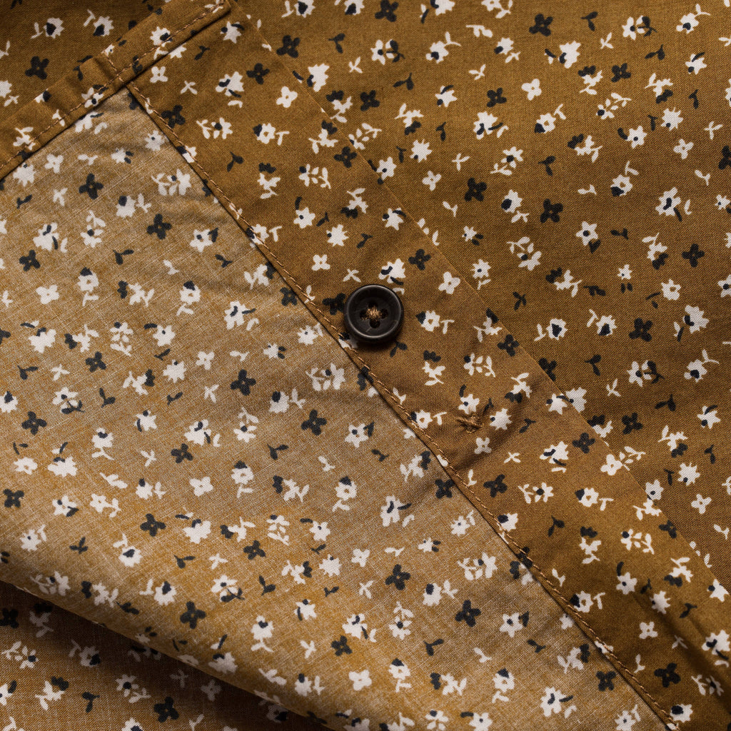 The Short Sleeve Bandit in Fatigue Brown Mini Floral