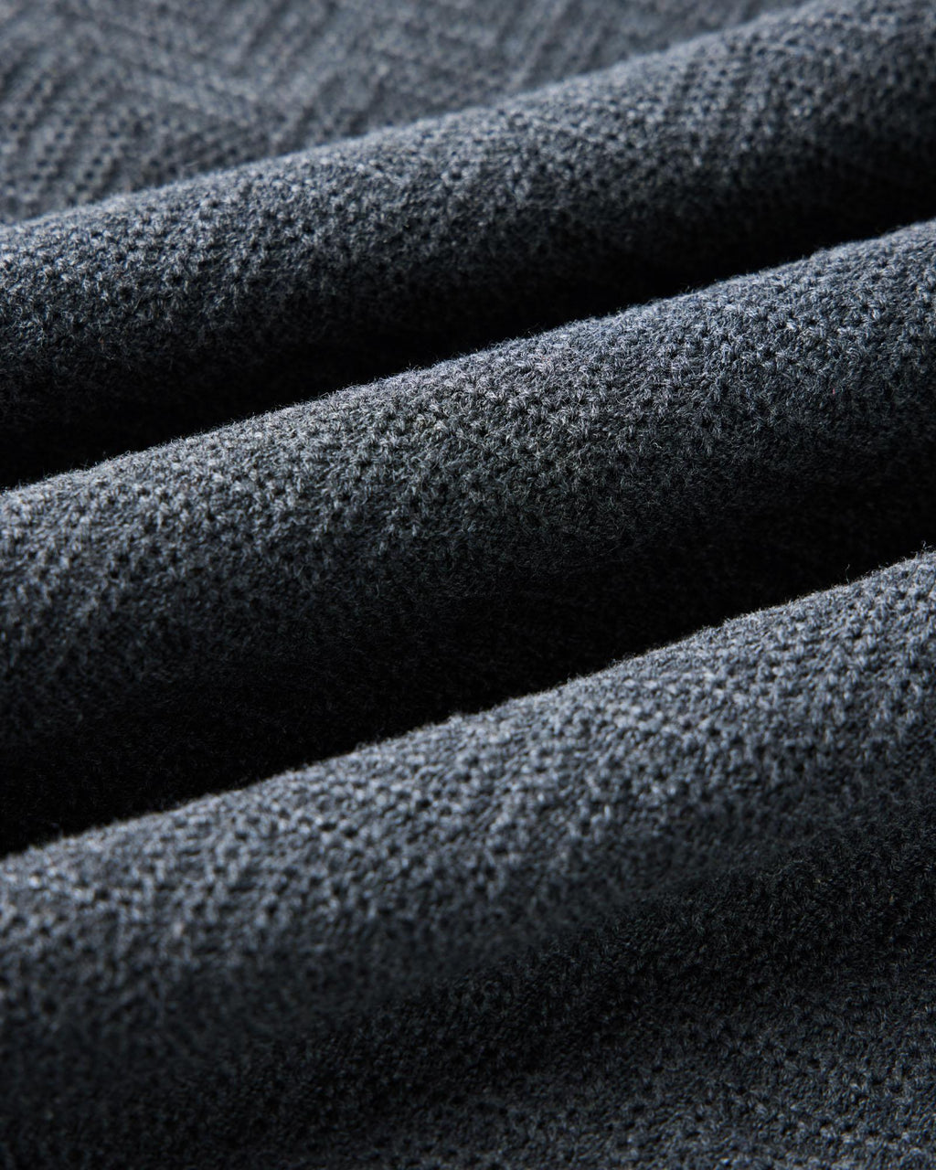 The Button Down Polo in Charcoal Herringbone
