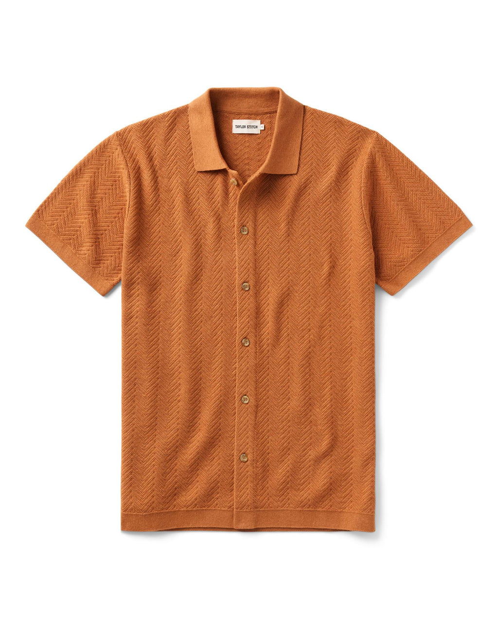 Desert Herringbone Button Down Polo C6063