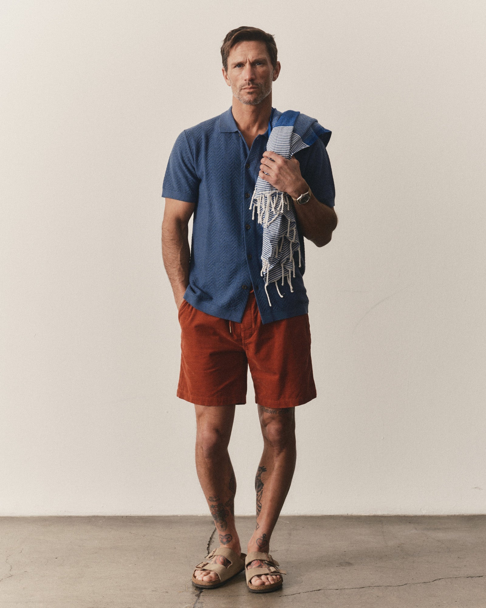 Gulf Stream Herringbone Button Down Polo P969