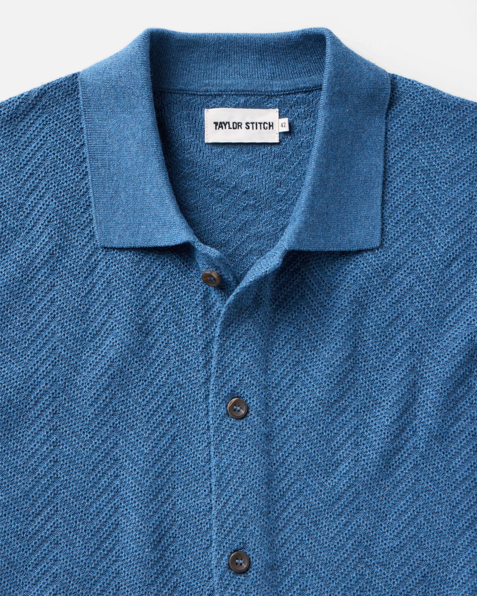 Gulf Stream Herringbone Button Down Polo P969
