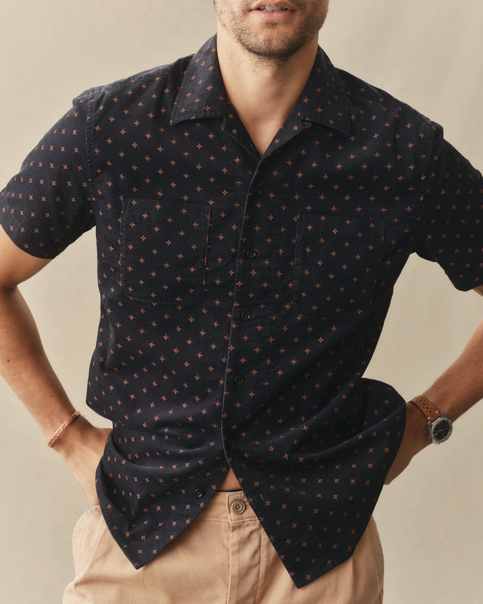 Navy Pigeon Foulard Pincord Shirt C920