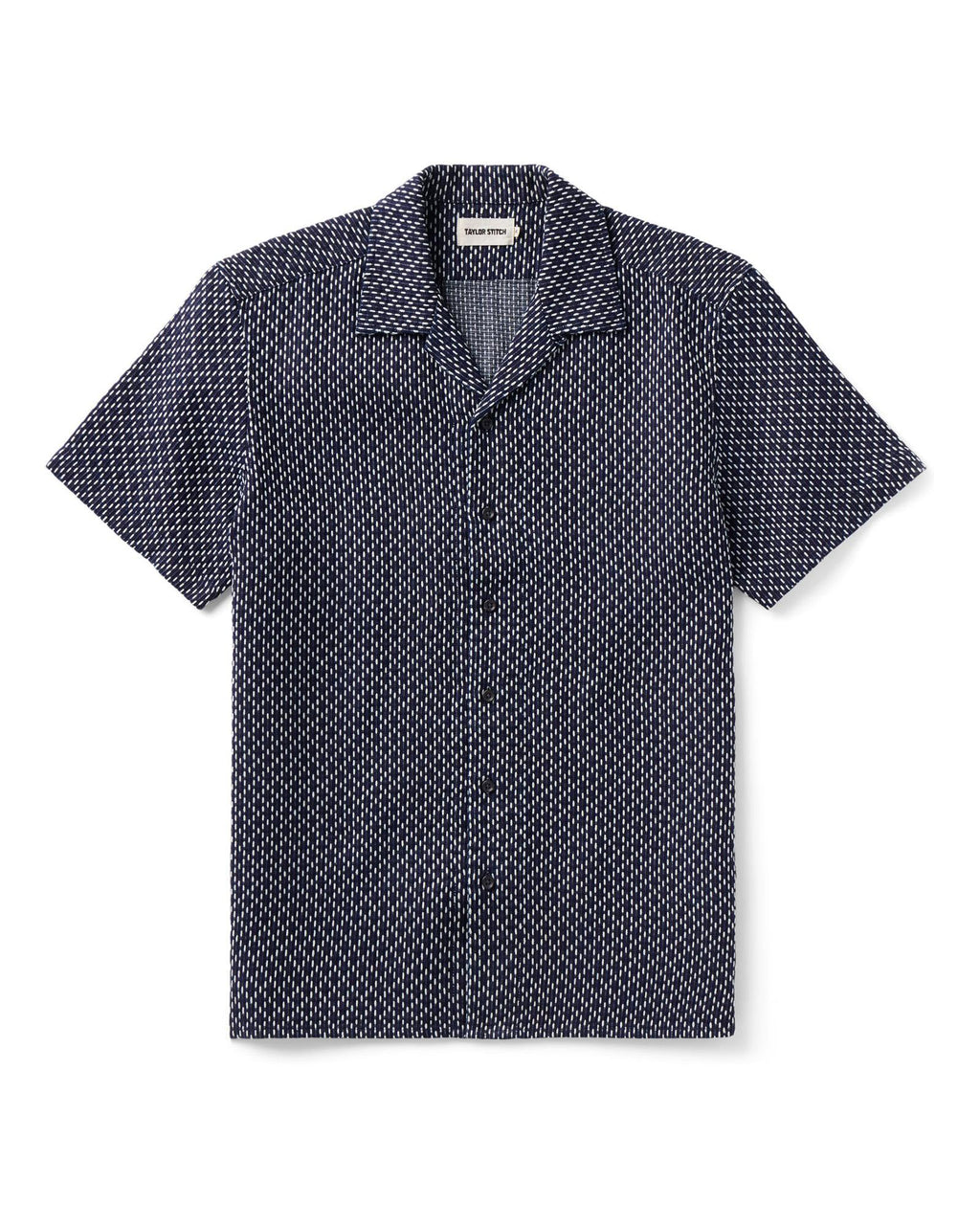 The Davis Shirt in Indigo Raindrop Sashiko