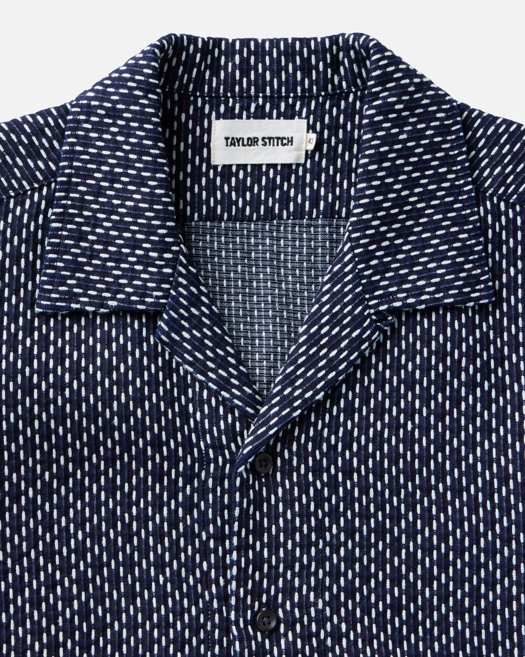 The Davis Shirt in Indigo Raindrop Sashiko