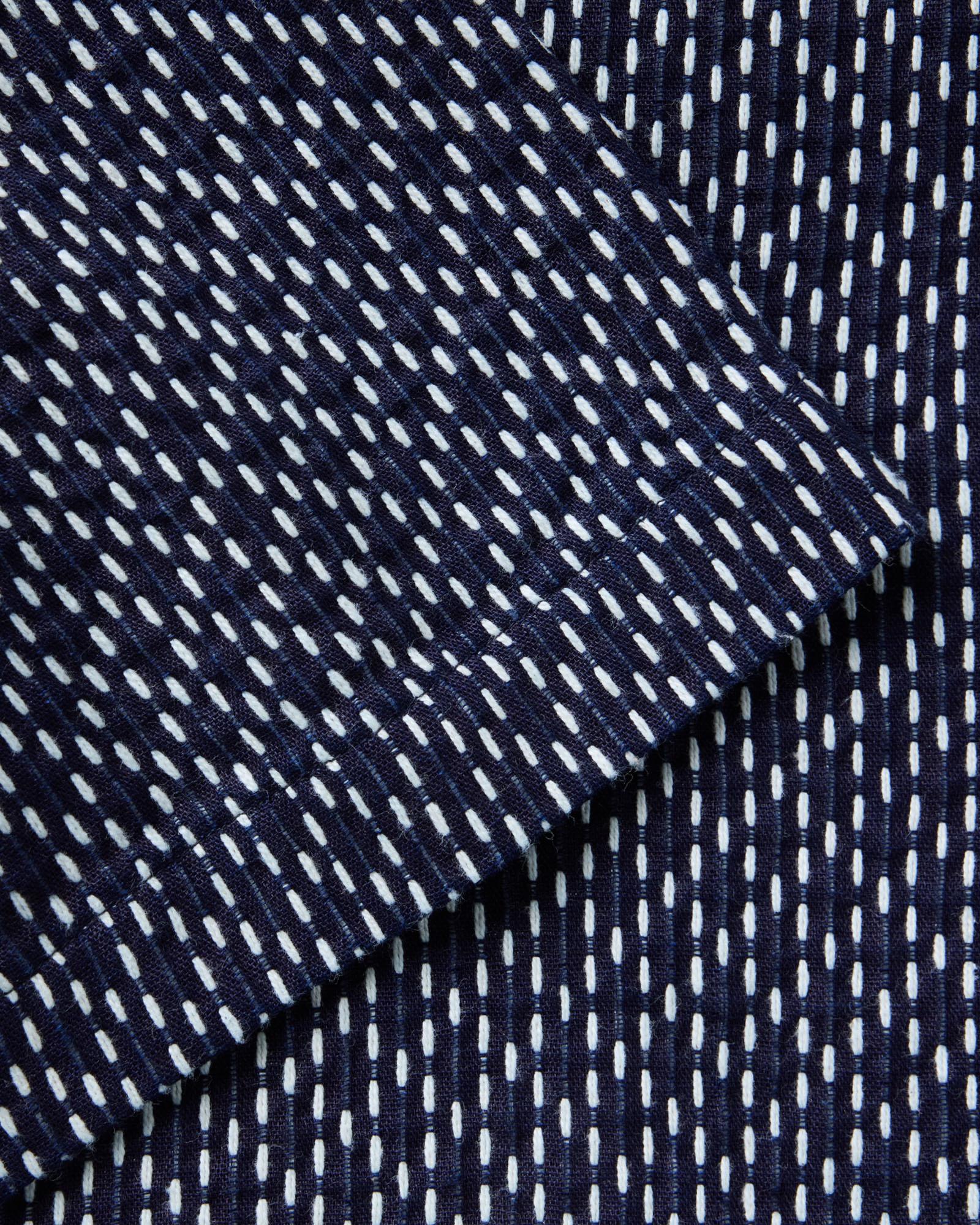The Davis Shirt in Indigo Raindrop Sashiko