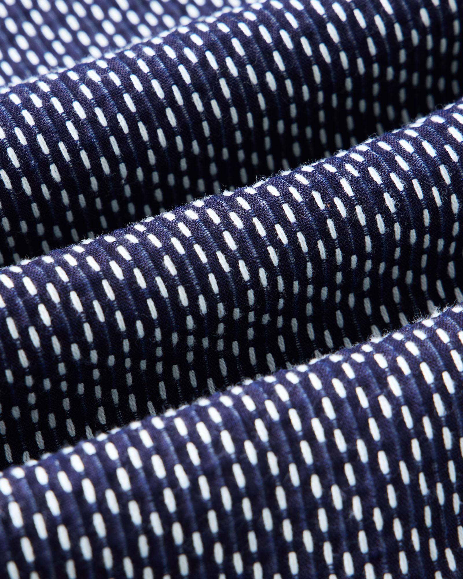 The Davis Shirt in Indigo Raindrop Sashiko