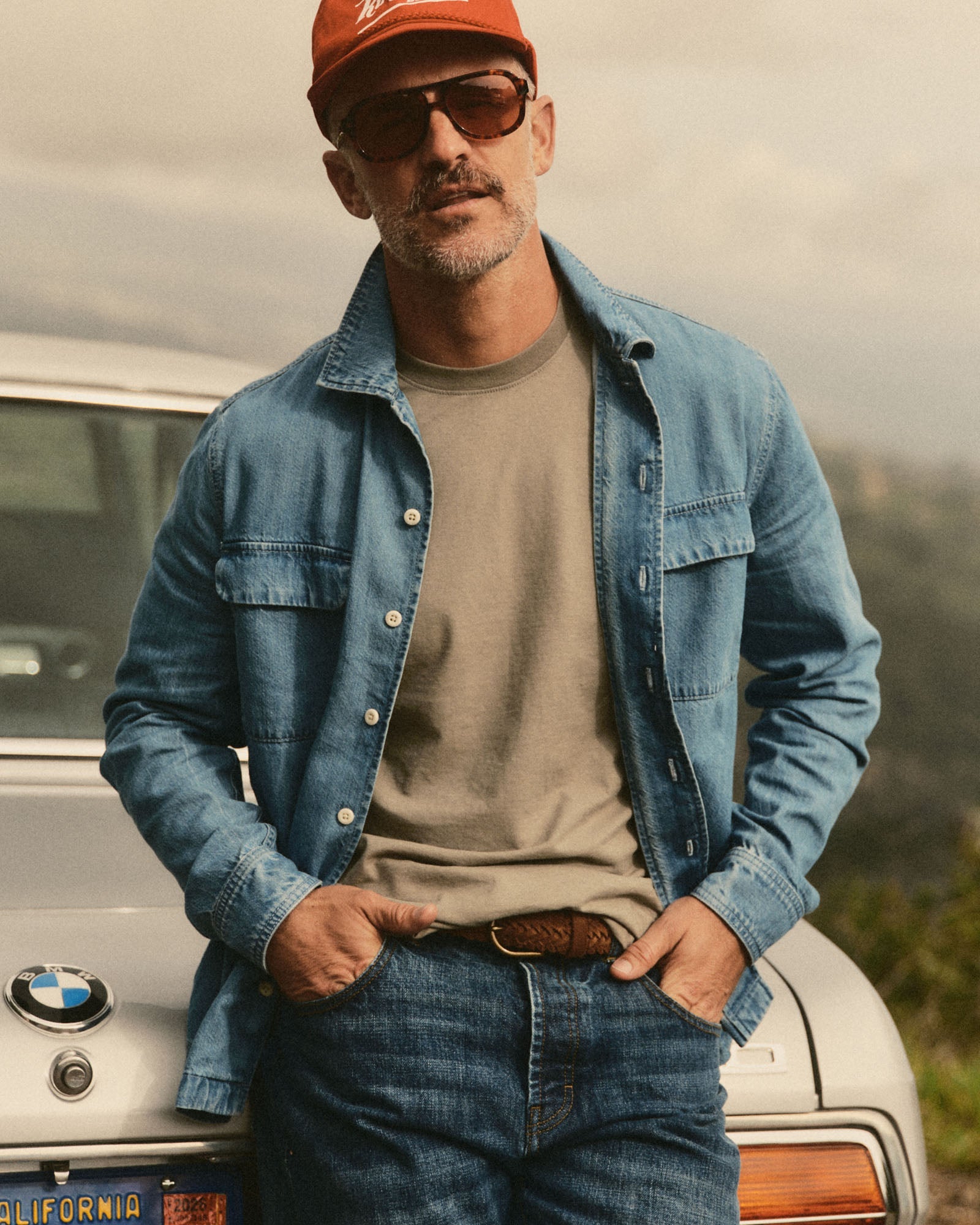 The Shore Shirt in Washed Indigo Twill