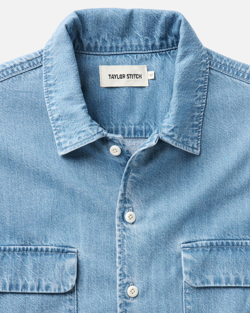 The Shore Shirt in Washed Indigo Twill