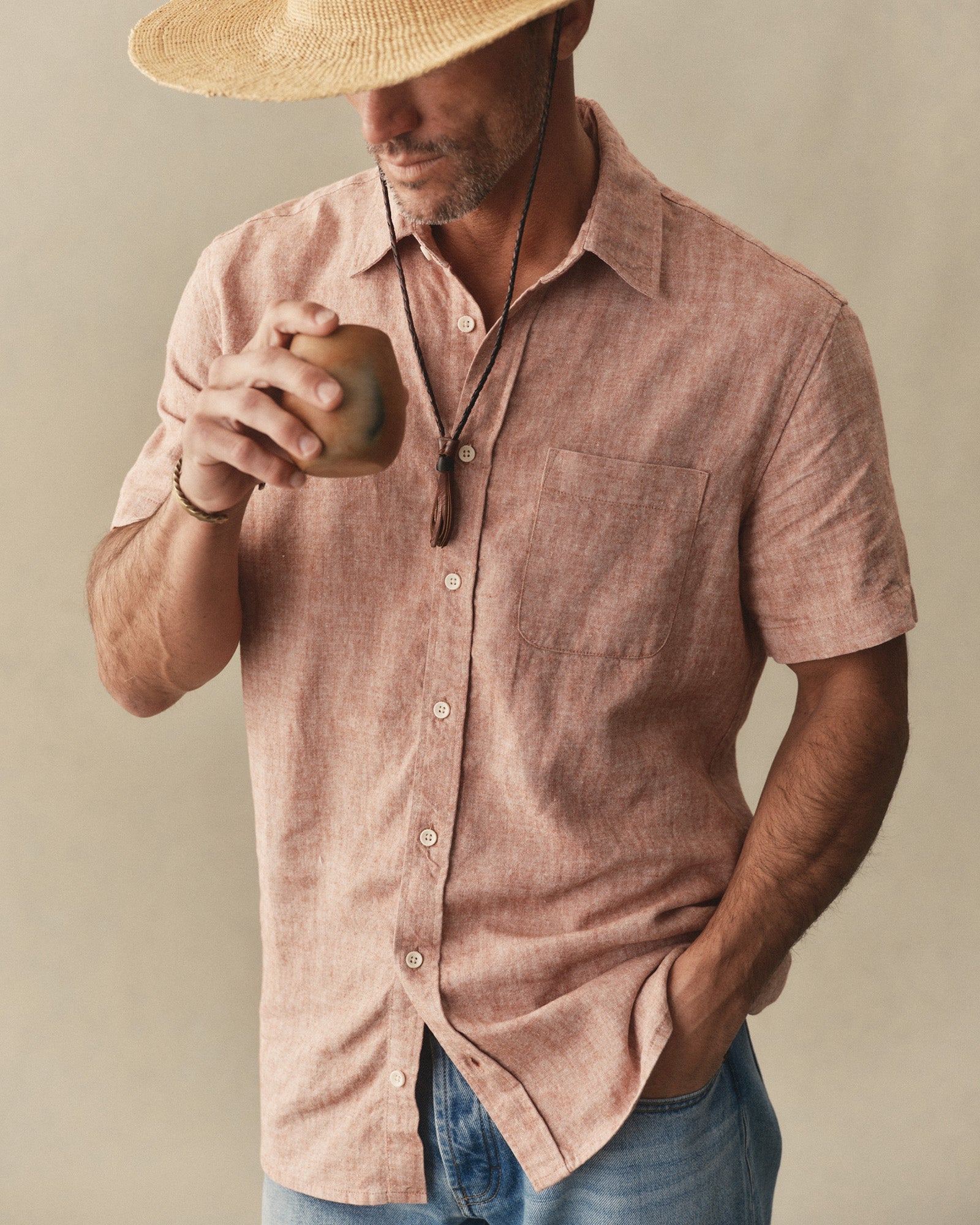 The Short Sleeve California in Desert Hemp
