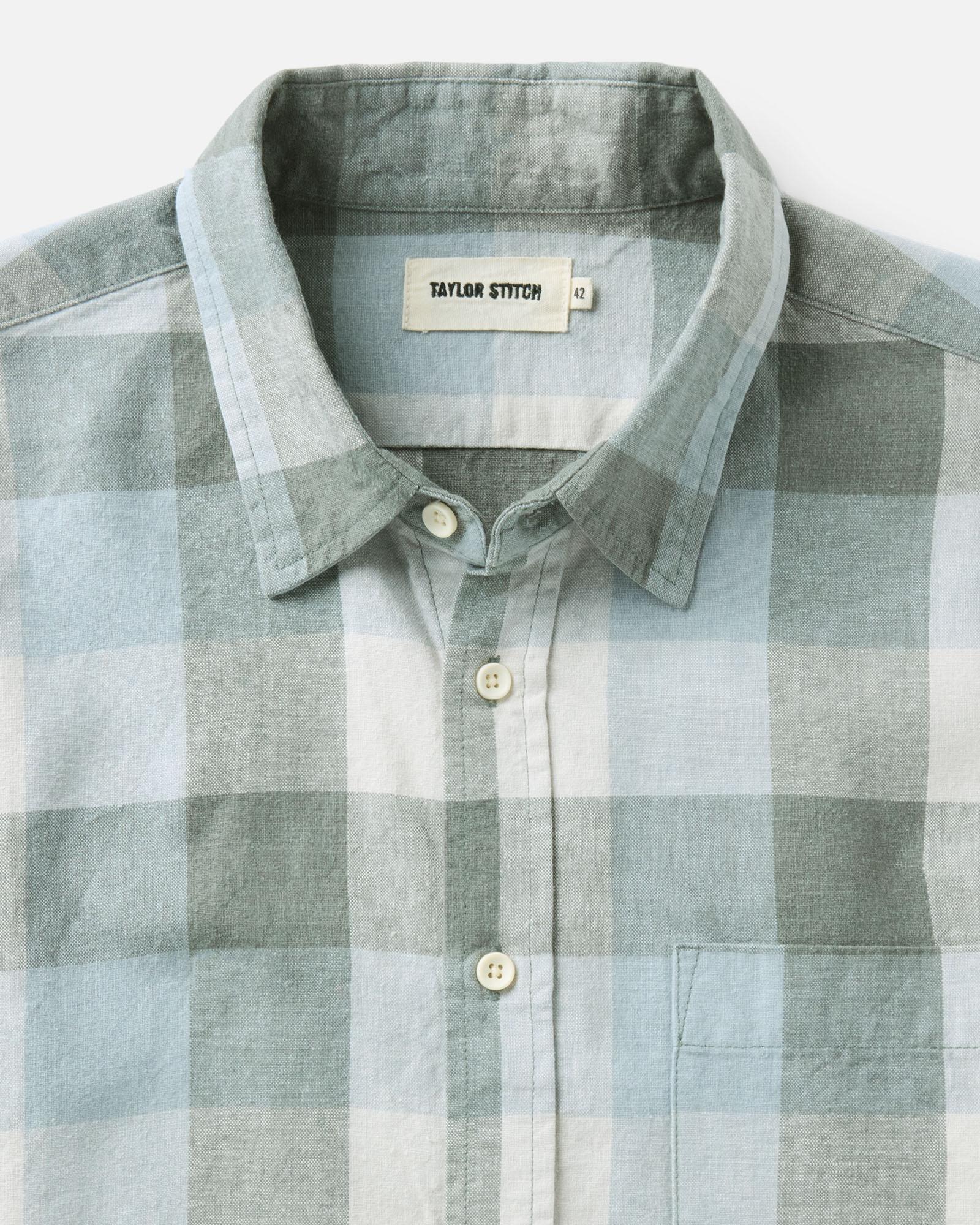 The Short Sleeve California in Overcast Check Hemp
