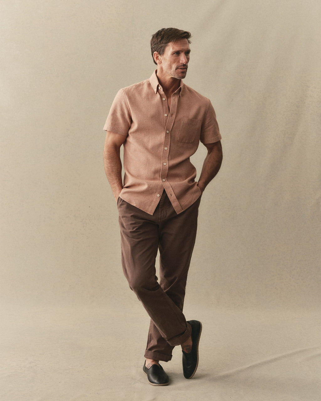 The Short Sleeve Jack in Desert Twist Waffle