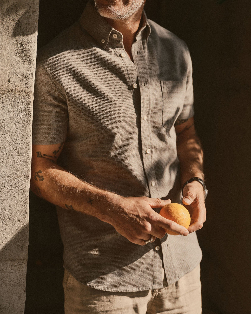 The Short Sleeve Jack in Fern Twist Waffle