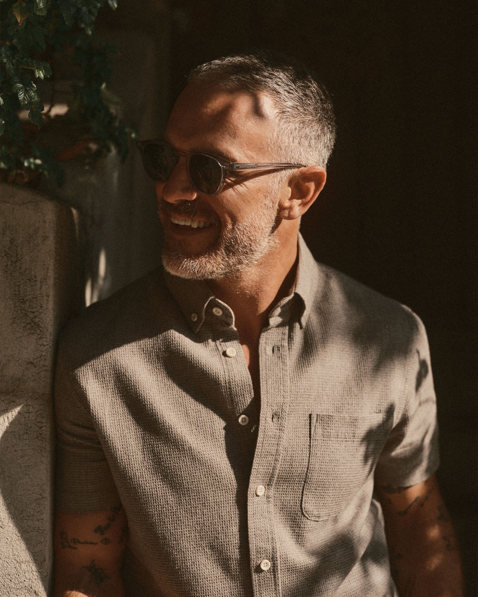 The Short Sleeve Jack in Fern Twist Waffle