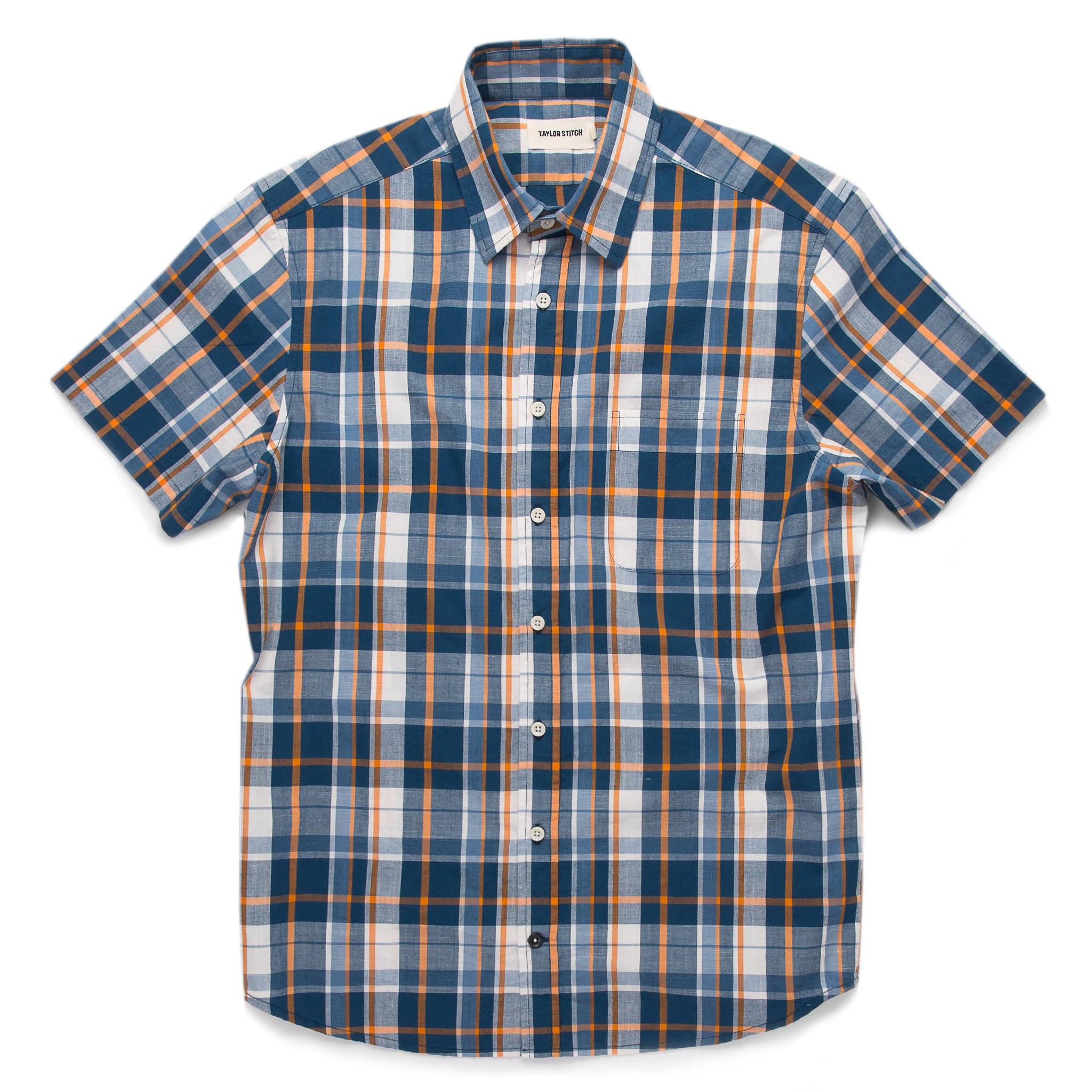 Blue Madras Short Sleeve Shirt O622758