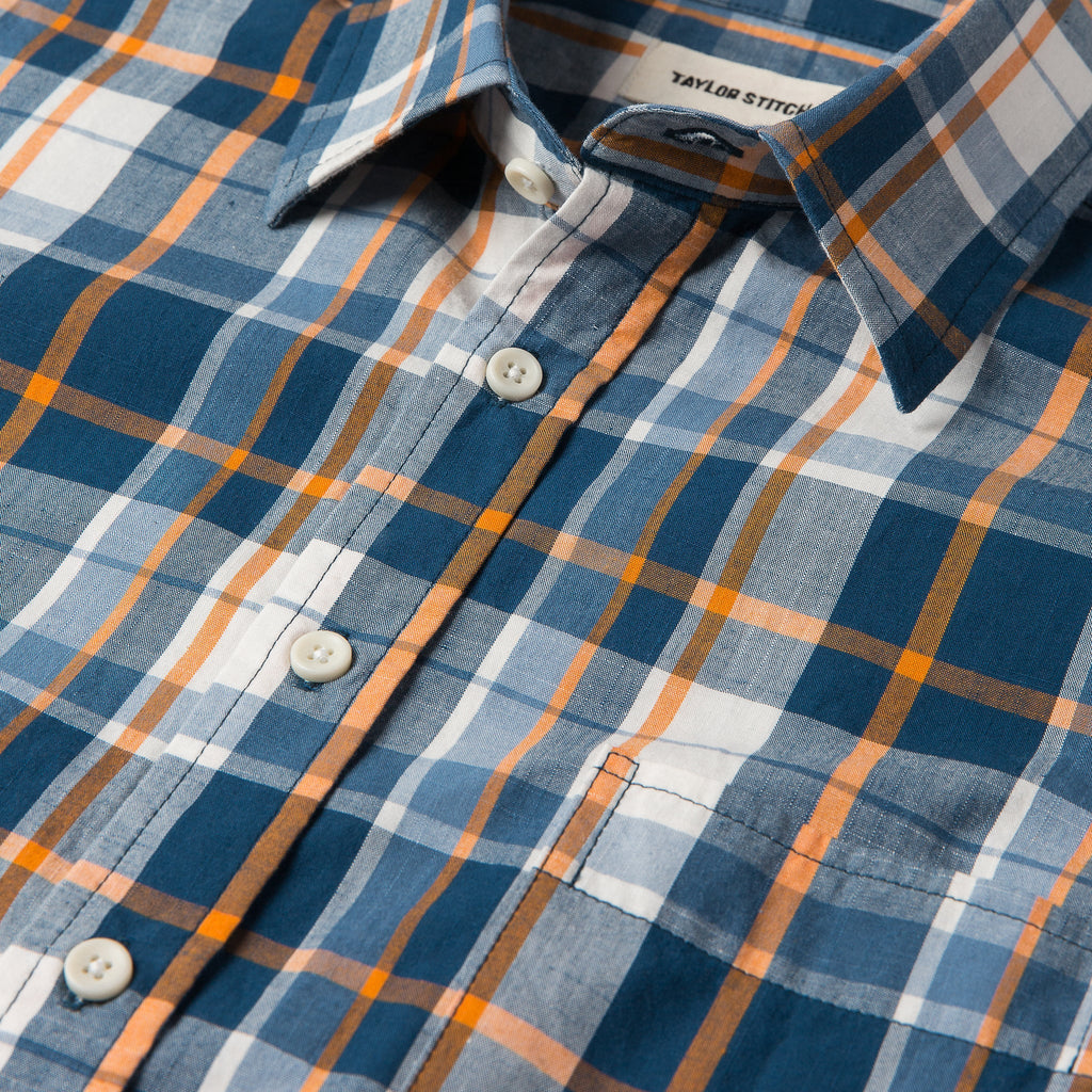 Blue Madras Short Sleeve Shirt O622758