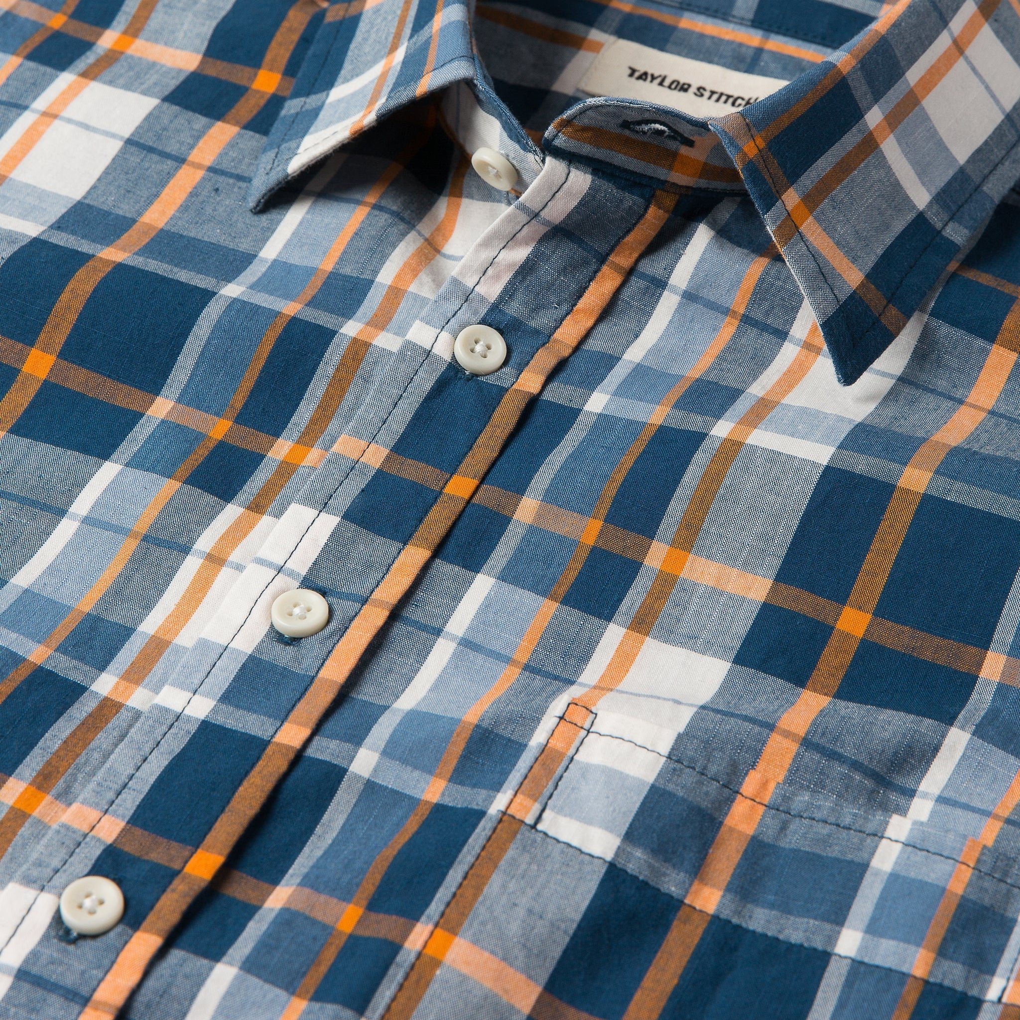 Blue Madras Short Sleeve Shirt O622758