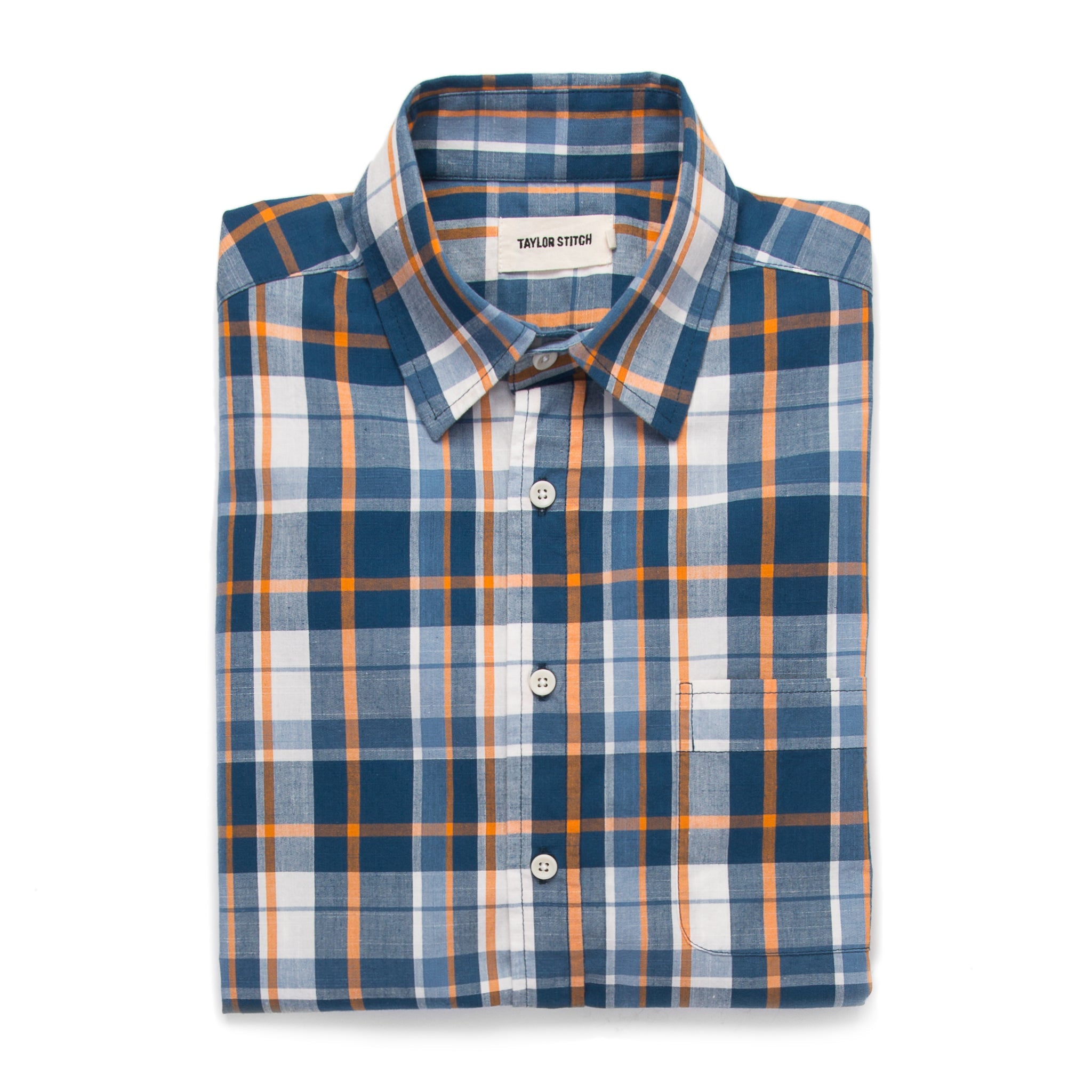 Blue Madras Short Sleeve Shirt O622758