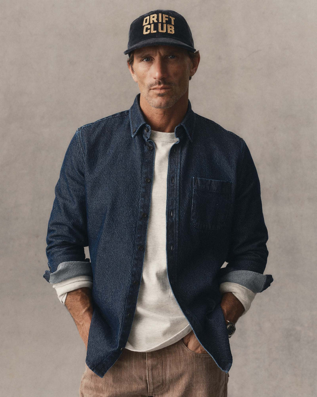 The Jack in Rinsed Indigo Japanese Jacquard Dot