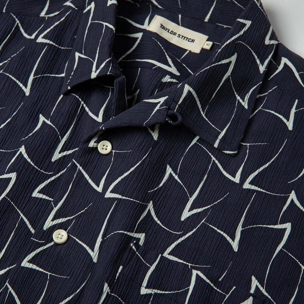 Dark Navy Seagull Short Sleeve Shirt K290375