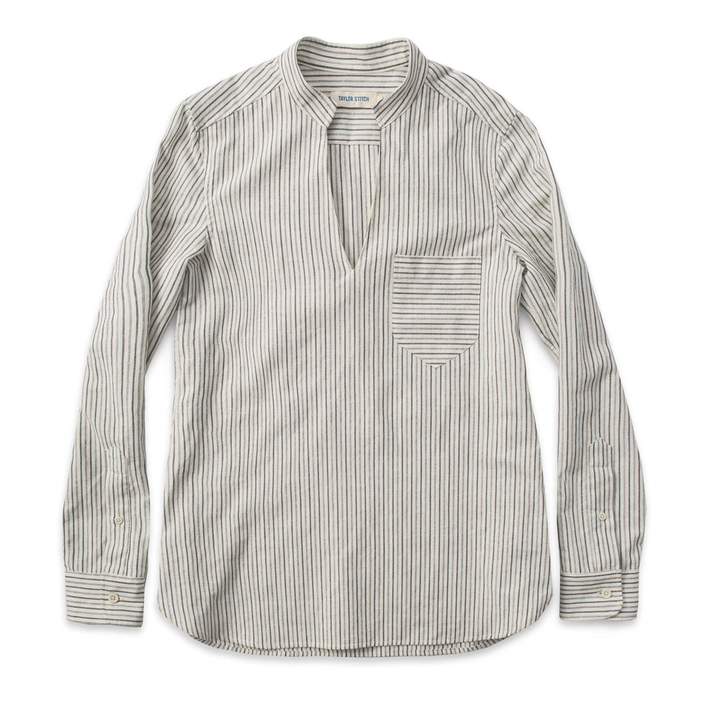 French Ticking Stripe Popover W759