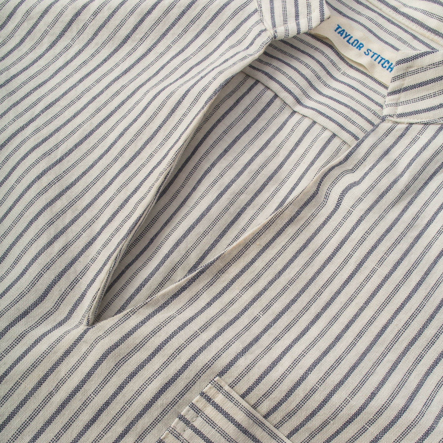 French Ticking Stripe Popover W759