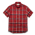 Crimson Plaid Short Sleeve Jack E774