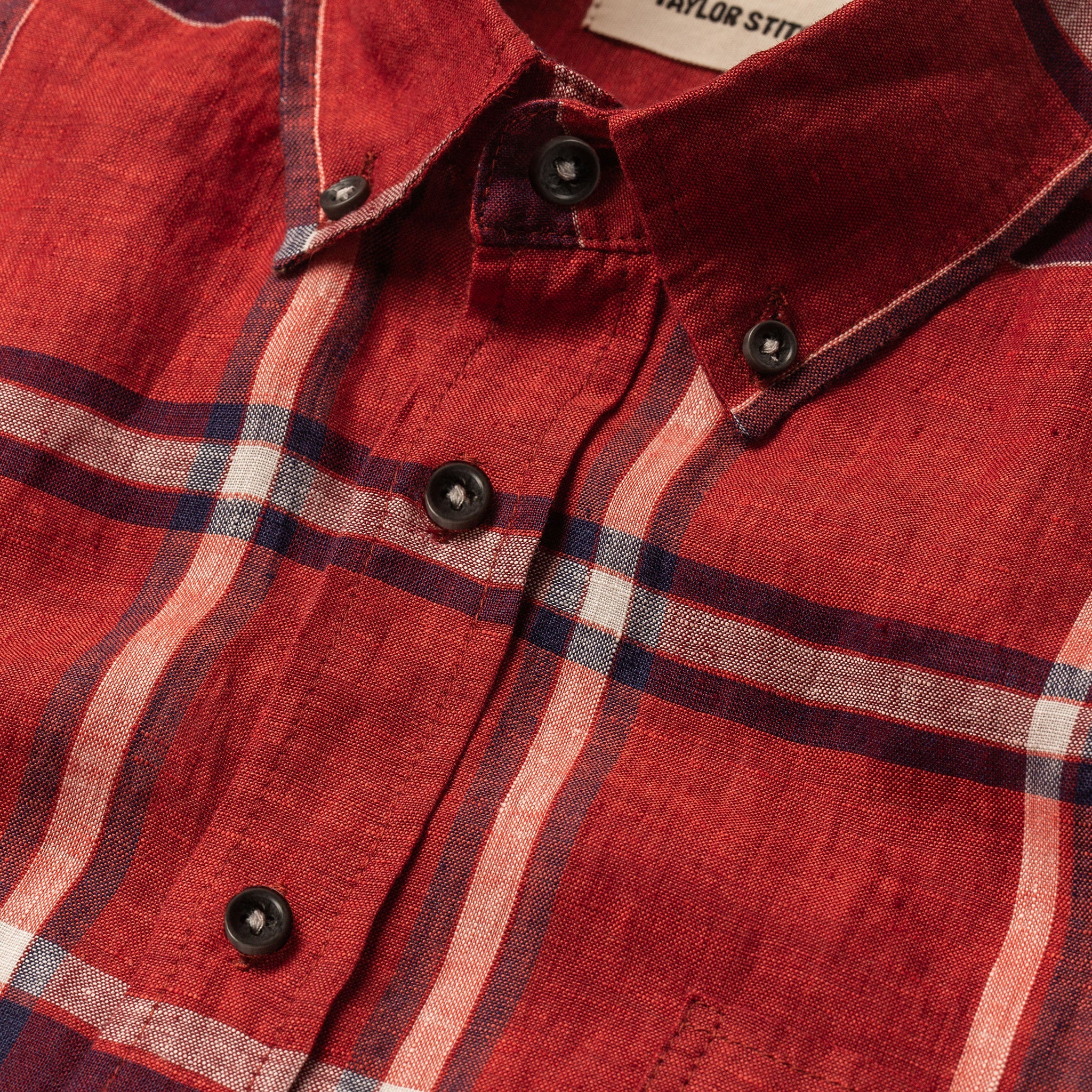 Crimson Plaid Short Sleeve Jack E774