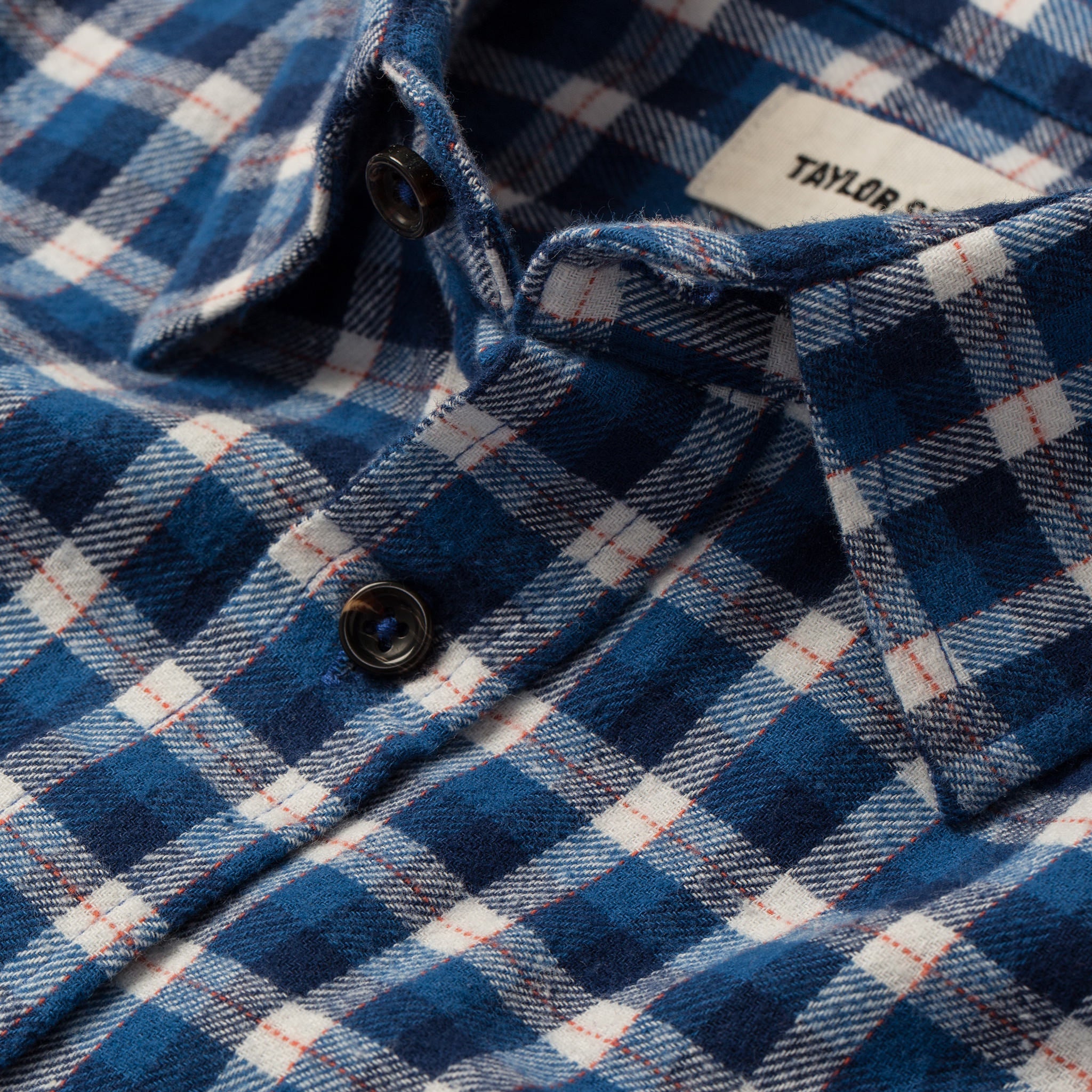 Brushed Navy Plaid Shirt W37298