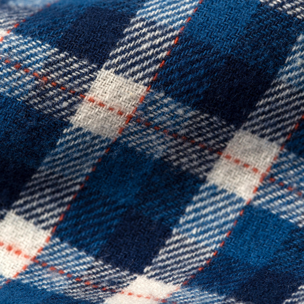 Brushed Navy Plaid Shirt W37298