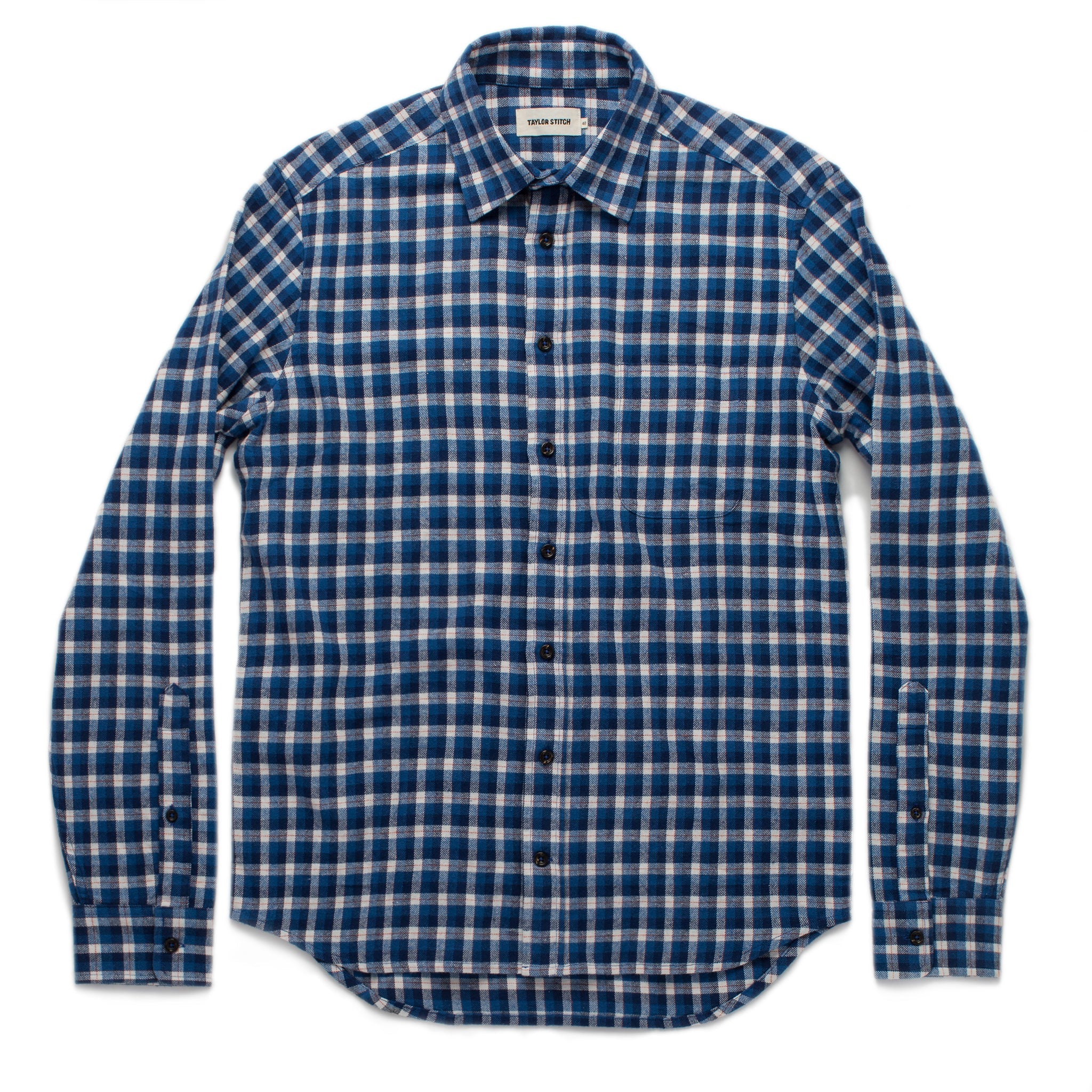 Brushed Navy Plaid Shirt W37298