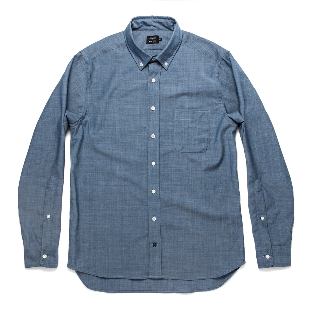 The Merino Jack in Sky Blue Chambray