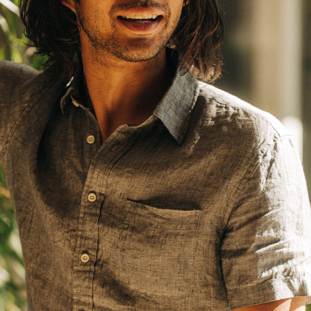 The Short Sleeve California in Navy Hemp