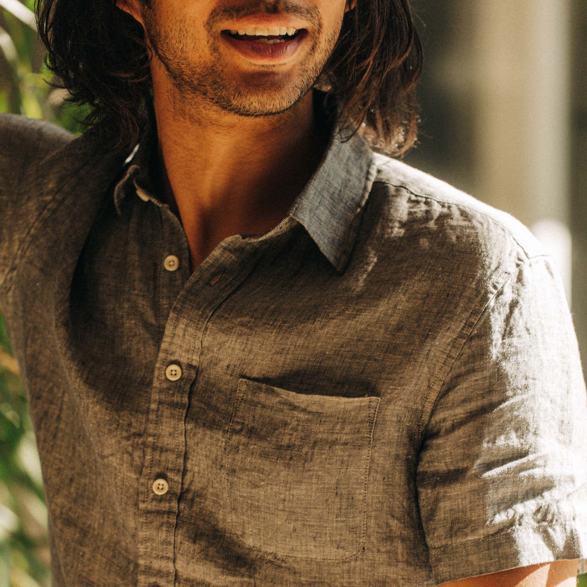 The Short Sleeve California in Navy Hemp