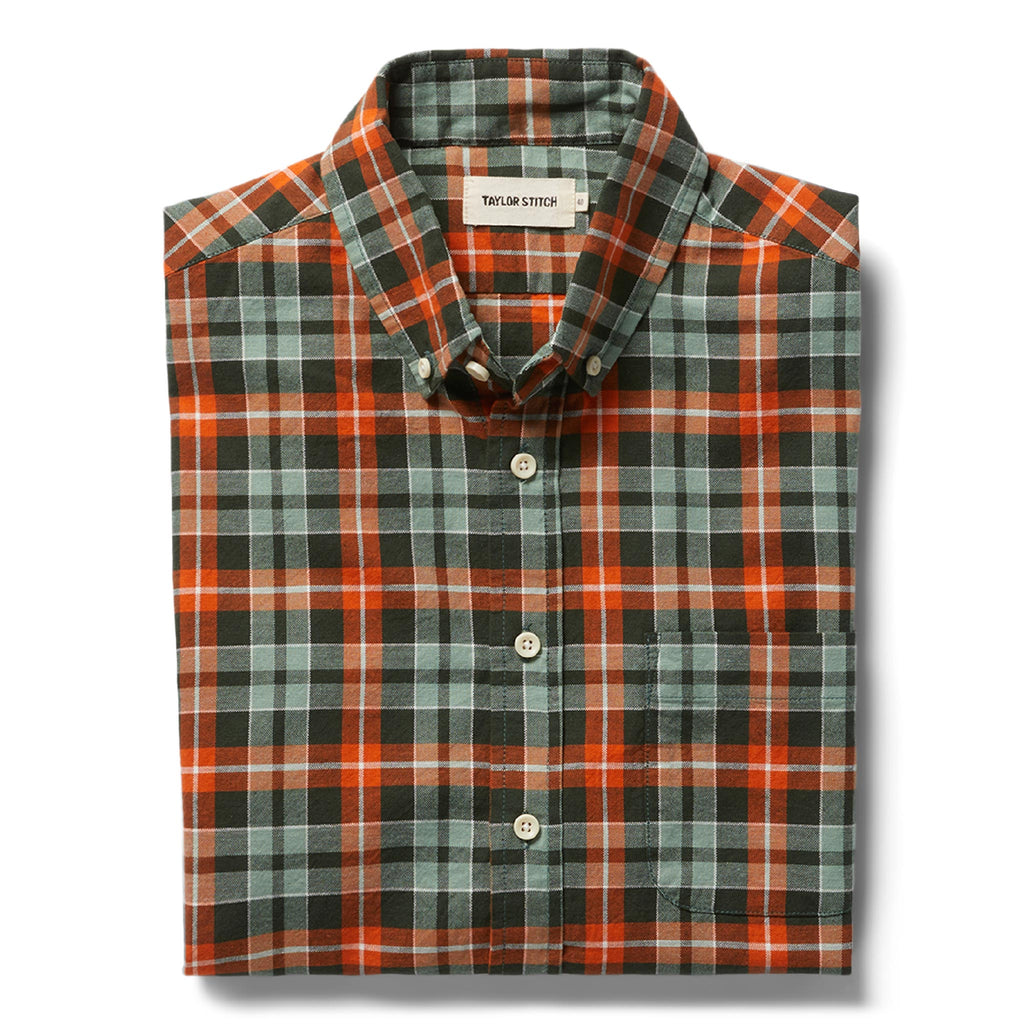 Rust Plaid Oxford Shirt U48219