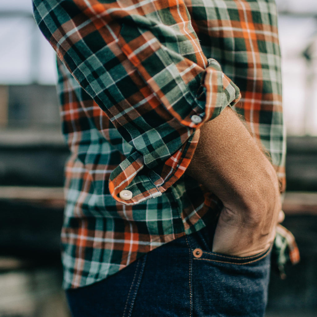 Rust Plaid Oxford Shirt U48219