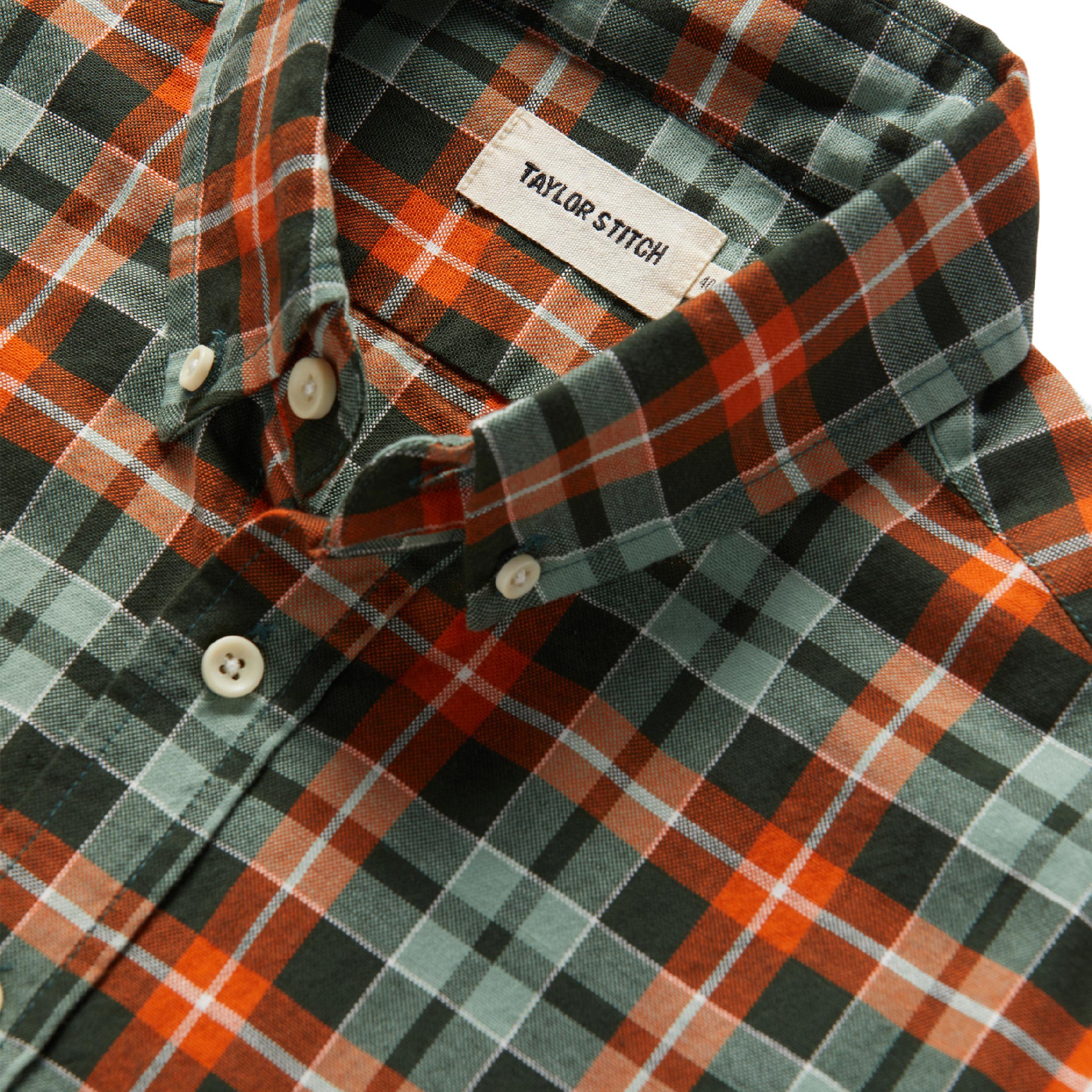 Rust Plaid Oxford Shirt U48219