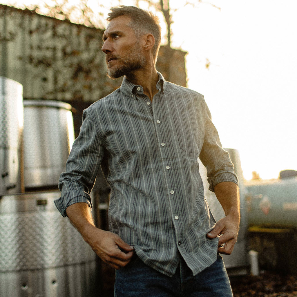 Chambray Stripe Shirt Y19764