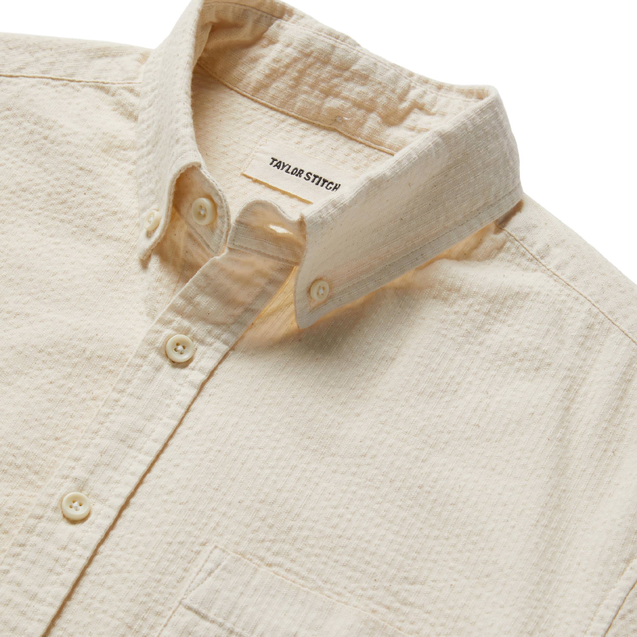 Natural Seersucker Short Sleeve Jacket V7916